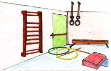 immagine palestra  con attrezzi