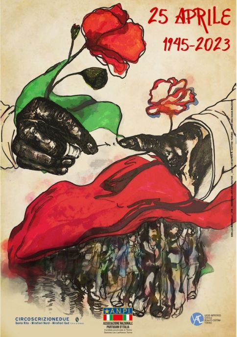 Manifesto elaborato da Sibilla Marinelli - 3^ B - Indirizzo Arti Figurative - Liceo Artistico "R. Cottini" Torino - - Prof. ssa Giada Mazzone