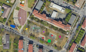 Planimetria Piazza Livio Bianco con aree attivit�