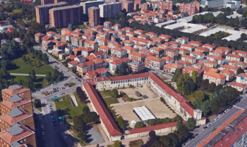 Foto Attuale Cascina ristrutturata (sede Circoscrizione), giardino Antonio Gamba  Data 2017  Fonte Google, Data SIO, NOAA, US Navy, GEBCO, Landsat/Copernicus