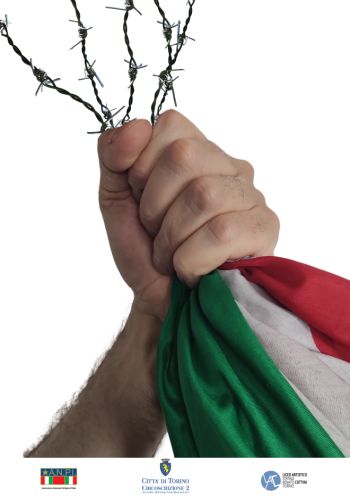 Manifesto per il 25 aprile 2022 a cura del Liceo Artistico Statale "Renato Cottini", Classe 3C Arti Figurative Studente Alessandra Zoe Panzarino Prof.ssa Lisa Costantino.