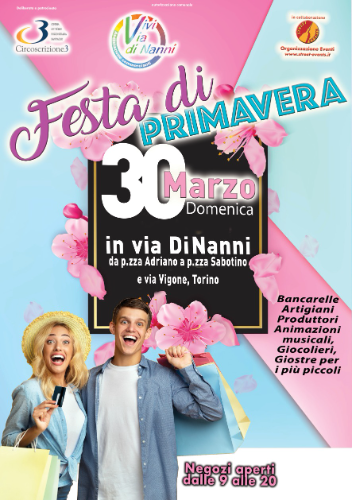 Locandina Festa di primavera in Via Di Nanni