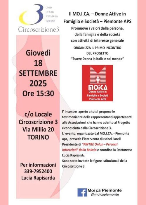  Il MO.I.CA. - Donne Attive in Famiglia e Societ� - Piemonte APS locandina