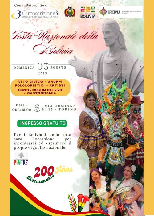 Locandina Festa nazionale della Bolivia