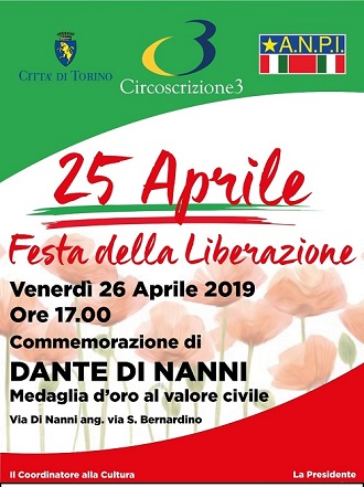Il manifesto della Circoscrizione 3 per il XXV aprile - Festa della Liberazione
