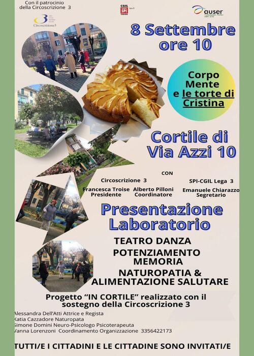 Locandina progetto "In cortile"