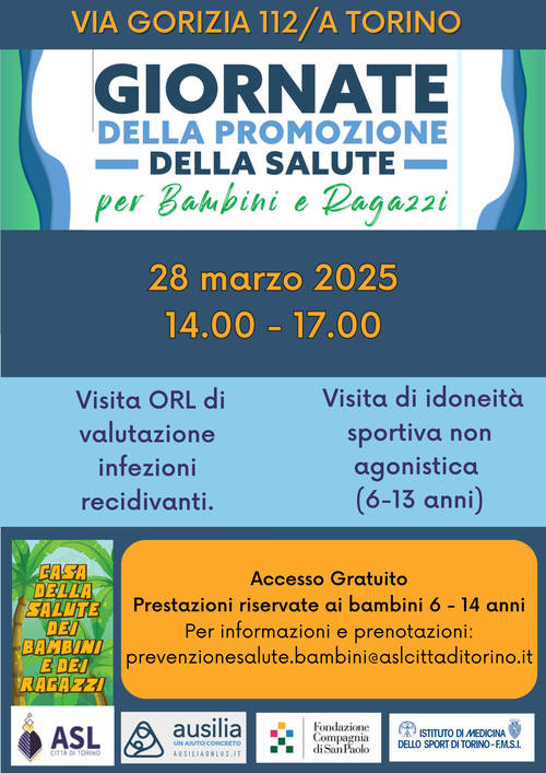 Locandina Giornate della promozione della salute per bambini e ragazzi