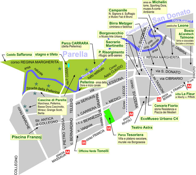 Mappa I Luoghi della Quattro