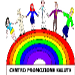 persone per mano e arcobaleno