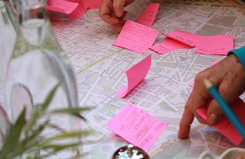 Immagine postit su mappa