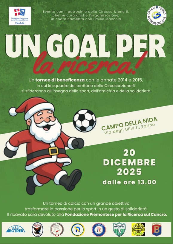 Un gol per la Ricerca! Torneo di Beneficenza per sostenere la lotta contro il cancro