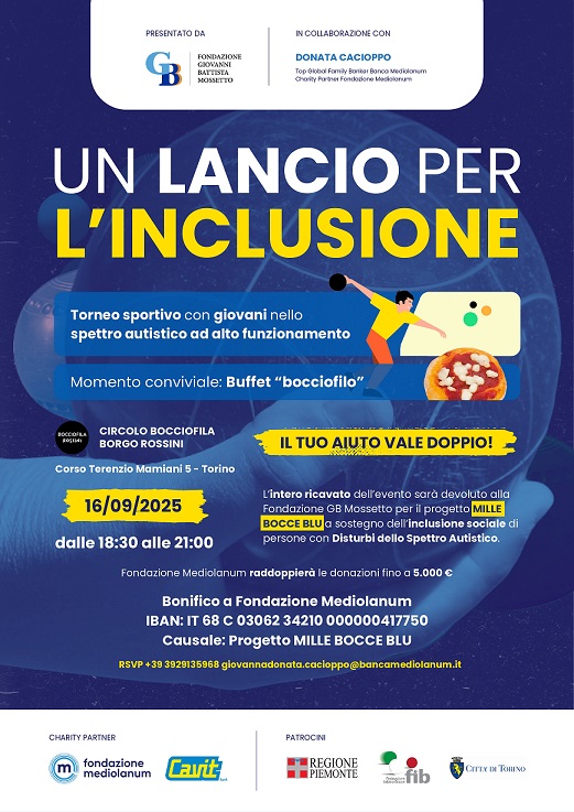 Un lancio per l'inclusione - progetto Mille Bocce Blu