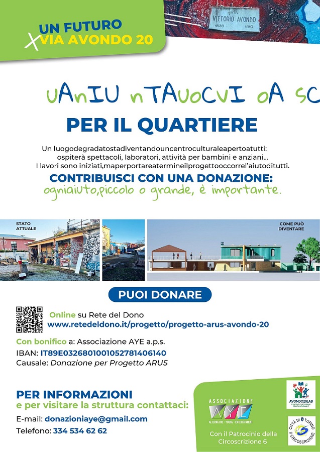 Via Avondo 20: un nuovo spazio culturale per il quartiere