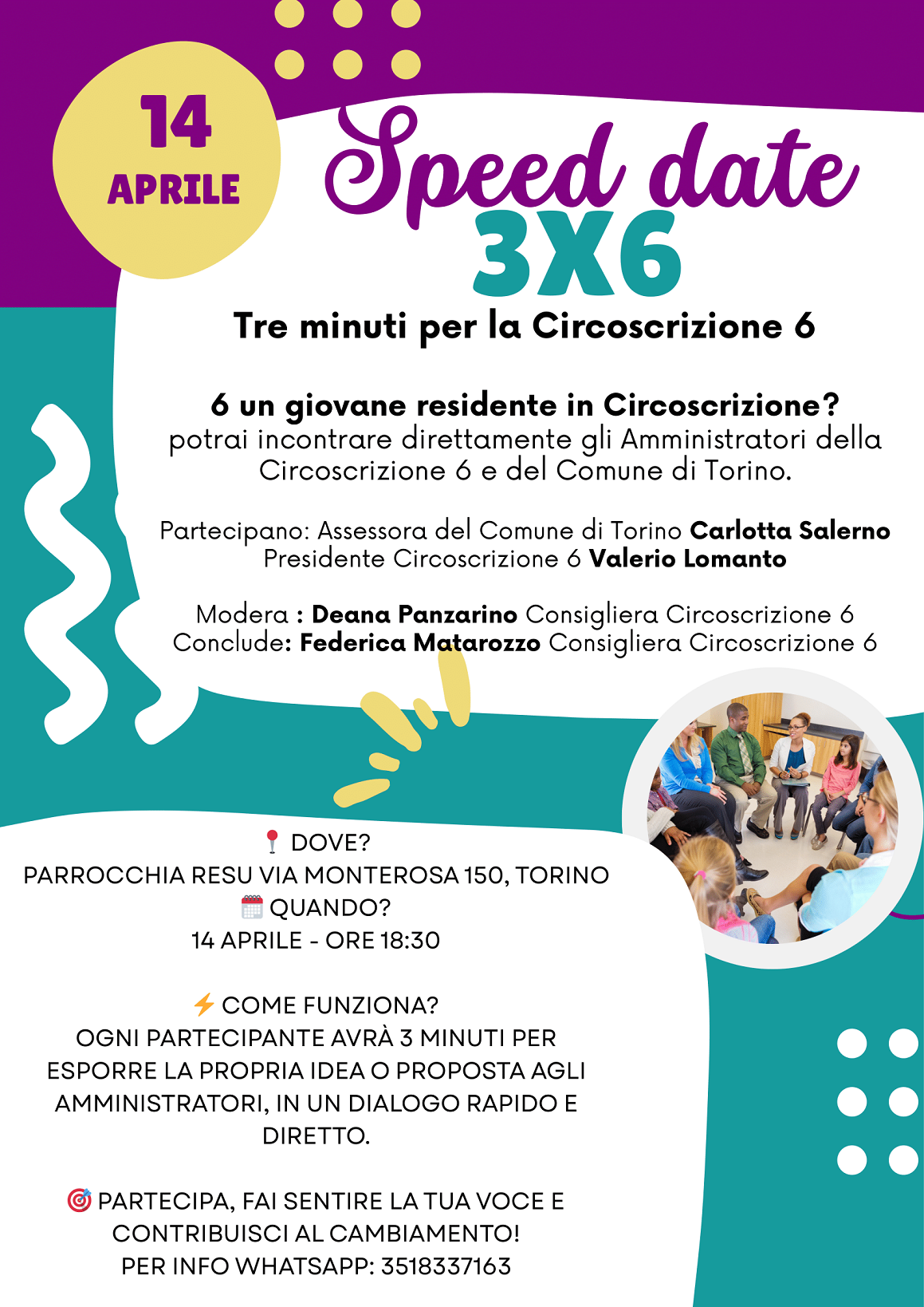 Speed date: Tre minuti per la Circoscrizione 6